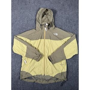 The North Face Womens Hydrenalite Wind Jacket Size M‎ Yellow Hooded Windbreaker